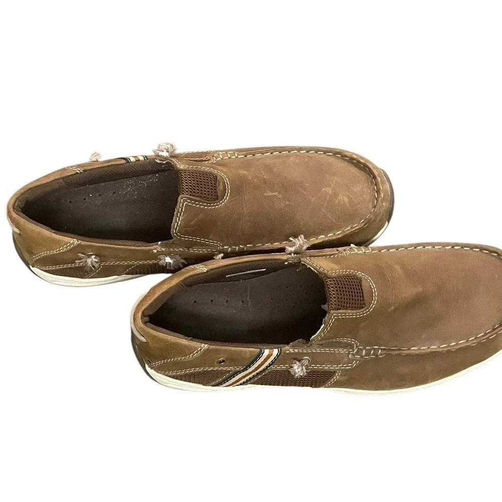 Durham Windward Boat Shoe SlipOn Driver Loafer Brown Leather Suede Mens‎ Size 9
